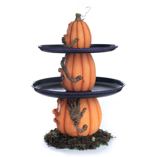 Three Wise Pumpkins Tiered Tray by Katherine's Collection
